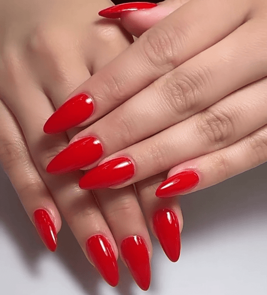 Hot Red Bridal Festive Press - On Nails - Emqueen
