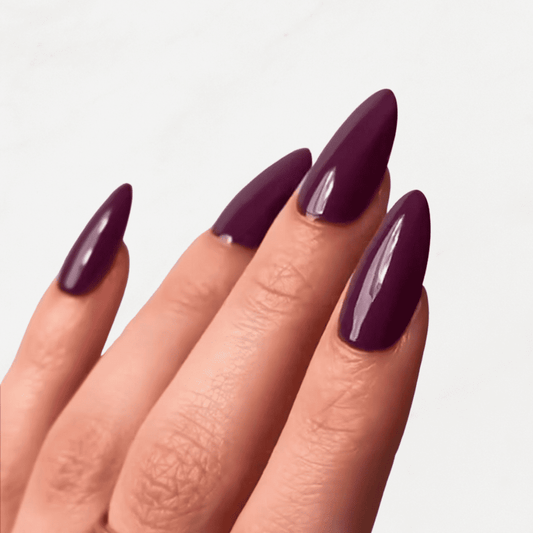 Plum Purple Reusable Press - On Nails - Emqueen