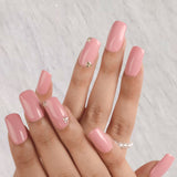 Pink Stone Elegant Finish Press-On Nails