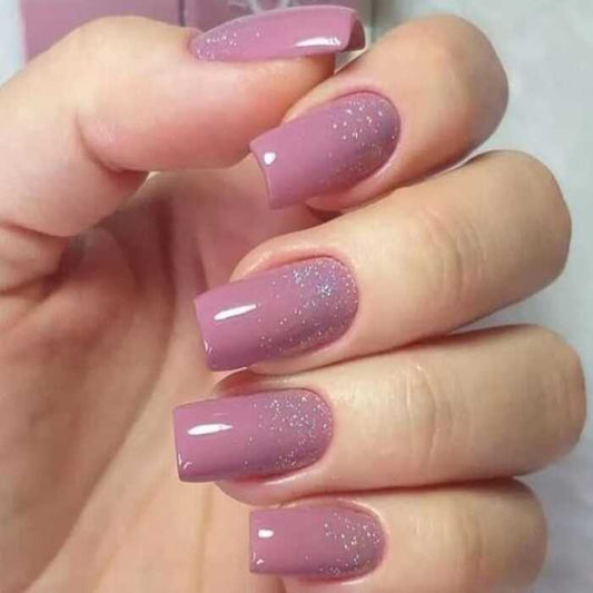 Purple Pink Glitter Nails for all Occasion