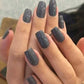 Dark Grey Glossy Finish Press-On Nails