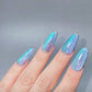 Ice Blue Chic Glitter Press-On Nails