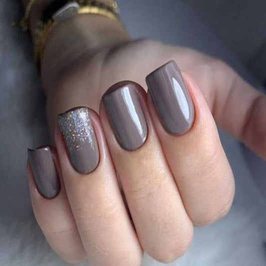 Grey Classic Press-On Nails