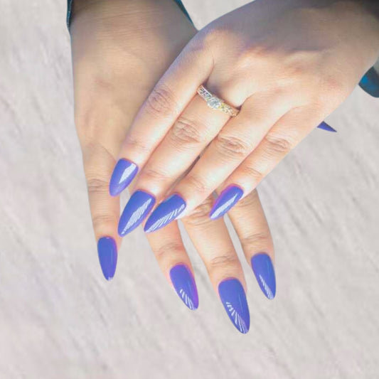Purple Classic Press-On Nails Kit for Style