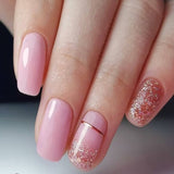 Baby Pink Glitter Dewy Glow Press-On Nails