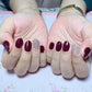 Maroon Glitter Smooth Finish Artificial Nails