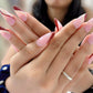 Beige Brown French Press-On Nails