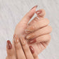 Brown Coffee Glitter Stone Press-On Nails