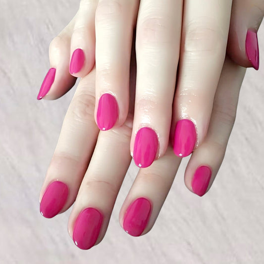 Magenta Press-On Nails Set for Style