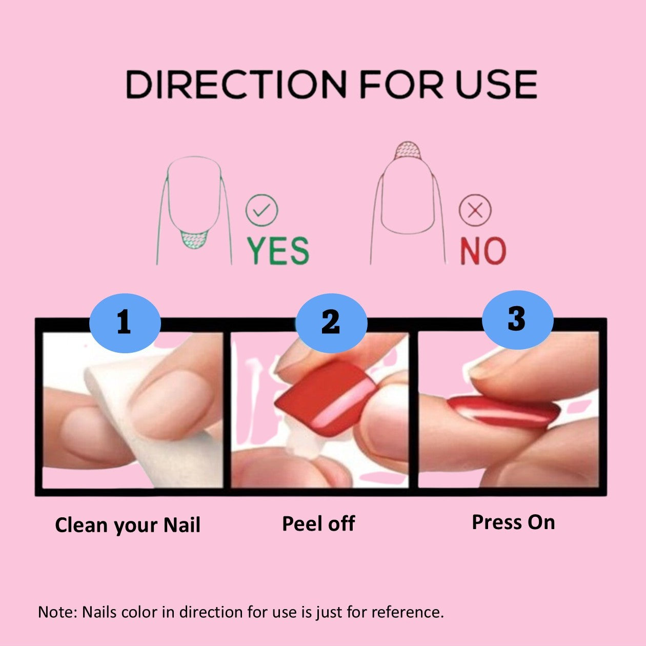 Magenta Press-On Nails Set for Style