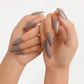 Emqueen Grey Glossy Classic Press-On Nails
