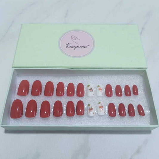 Santa-Themed Christmas Nails