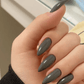 Grey Glossy Classic Press - On Nails - Emqueen