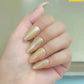 Beige Gold Glitter Stone Press - On Nails - Emqueen