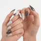 Lavender Grey Stylish Stick - On Nails - Emqueen