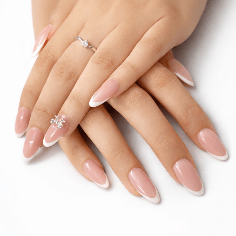 Soft Pink French Press - On Nails - Emqueen