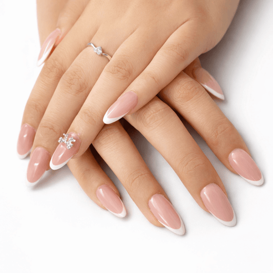 Soft Pink French Press - On Nails - Emqueen