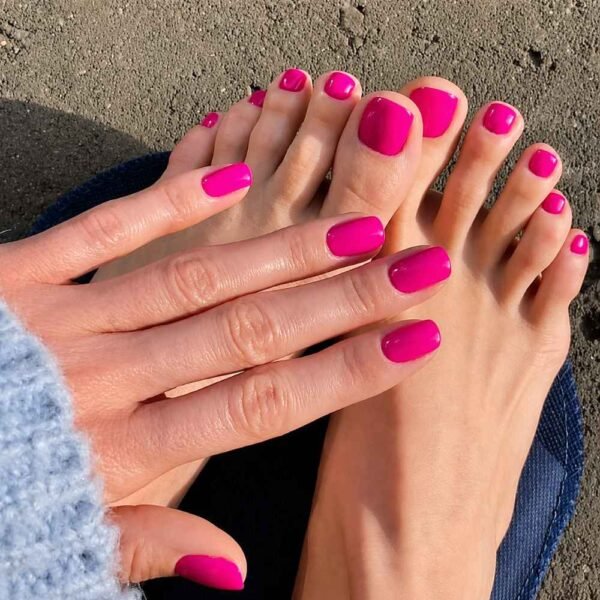 Magenta Hands and Toes Nail Set