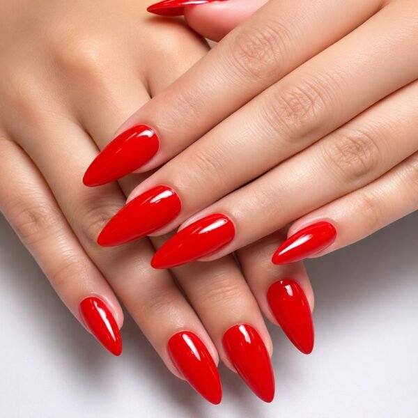 Hot Red Bridal Festive Press-On Nails
