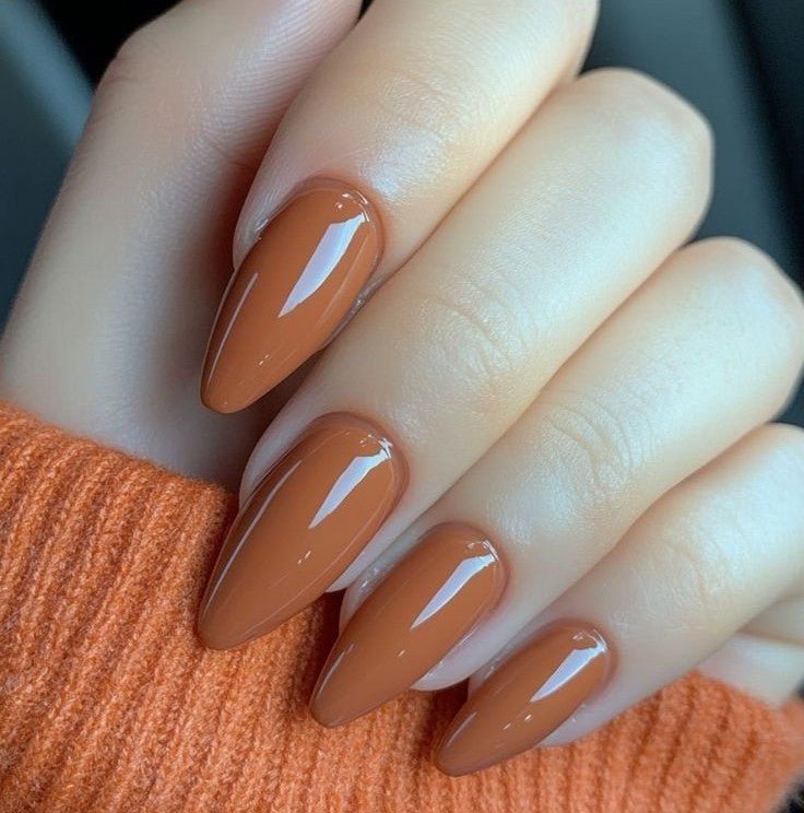 Soft Brown Press-On Nails